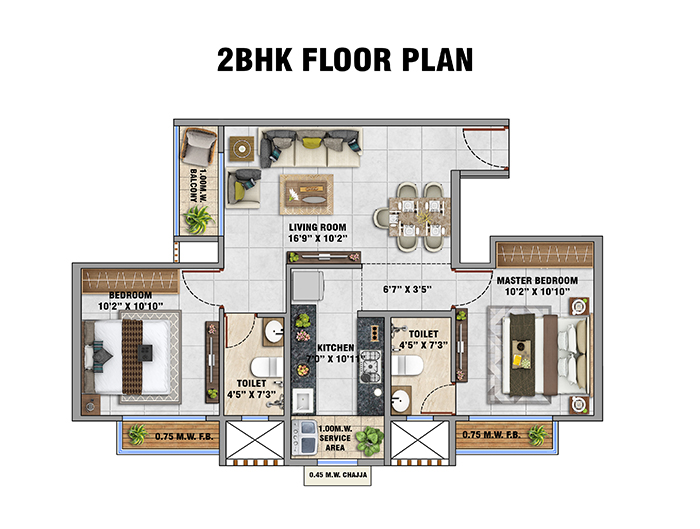 Codename Emirati Life - 2 BHK Home