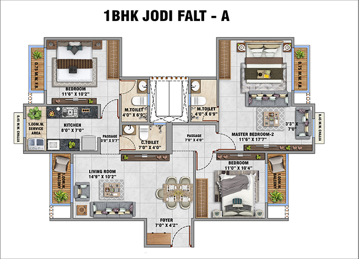 Codename Emirati Life - 3 BHK Home